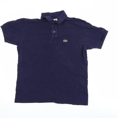 Lacoste Boys Blue Polo Shirt 16 Years Cotton Short Sleeve Logo Top