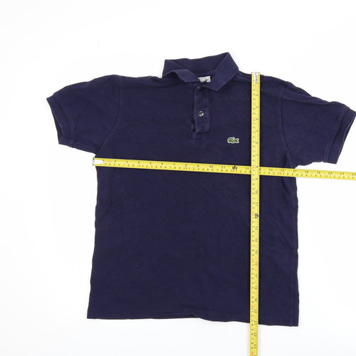 Lacoste Boys Blue Polo Shirt 16 Years Cotton Short Sleeve Logo Top