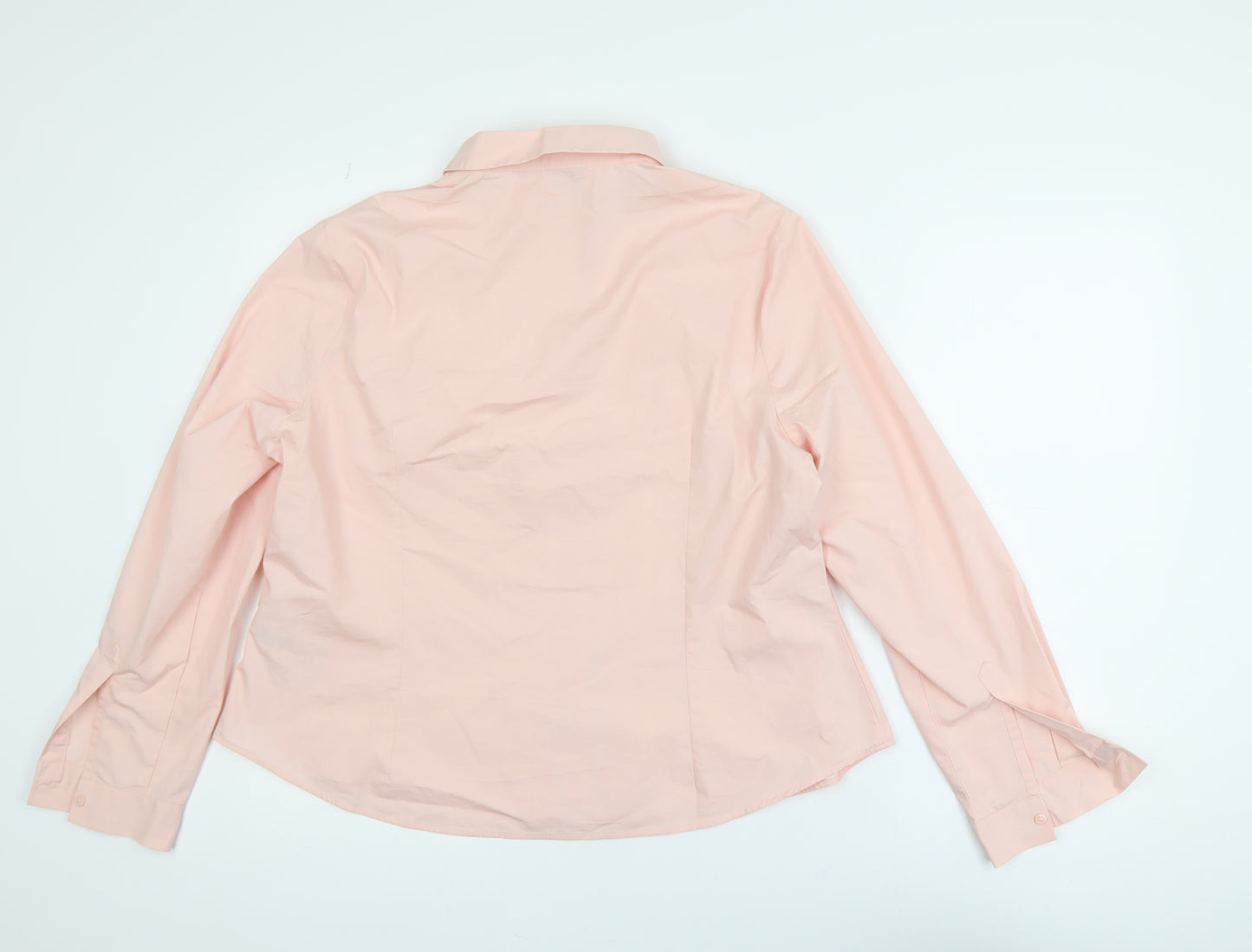 Marks and Spencer Women Pink Long Sleeve Button-Up Shirt Size 18