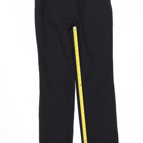 Gerry Weber Women’s Black Cotton Stretch Straight Trousers Size 10