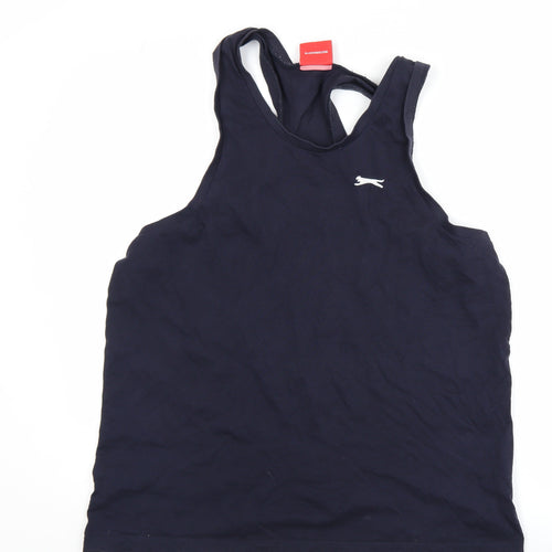 Slazenger Men's Blue Athletic Tank Top L Lightweight Cotton