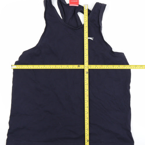 Slazenger Men's Blue Athletic Tank Top L Lightweight Cotton