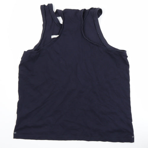Slazenger Men's Blue Athletic Tank Top L Lightweight Cotton