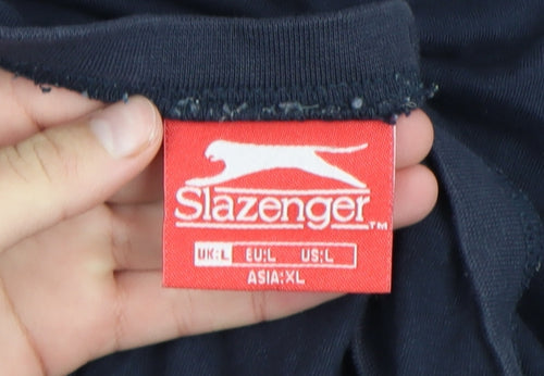 Slazenger Men's Blue Athletic Tank Top L Lightweight Cotton