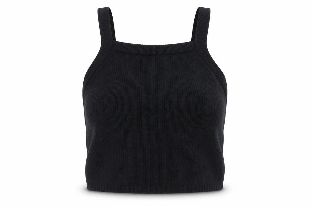 PrettyLittleThing Women's Black Knit Camisole Tank Top Size S