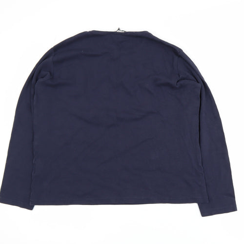Isle Essentials Girls Blue 15-16 Years Embroidered Robin Long Sleeve Top