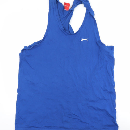 Slazenger Men's Blue Cotton Athletic Tank Top XL