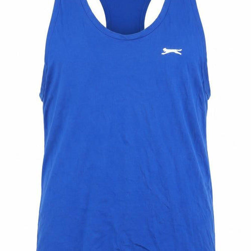 Slazenger Men's Blue Cotton Athletic Tank Top XL