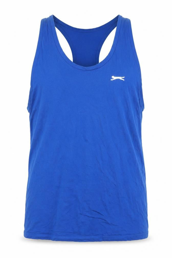 Slazenger Men's Blue Cotton Athletic Tank Top XL