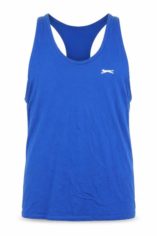 Slazenger Men's Blue Cotton Athletic Tank Top XL