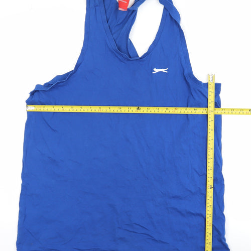 Slazenger Men's Blue Cotton Athletic Tank Top XL