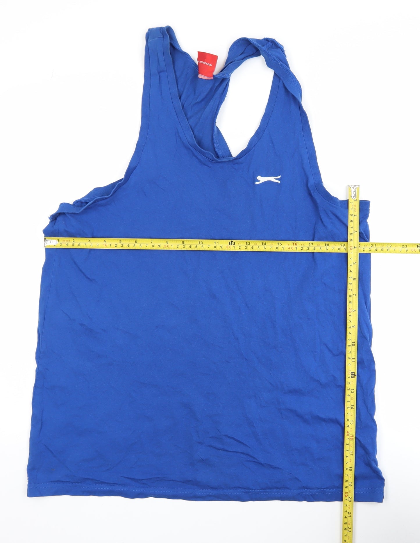 Slazenger Men's Blue Cotton Athletic Tank Top XL