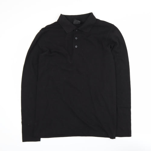 Regatta Professional Men's Black Long Sleeve Collared Polo Shirt M