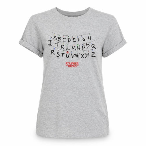 Stranger Things Women's Grey XS Short Sleeve Cotton T-Shirt