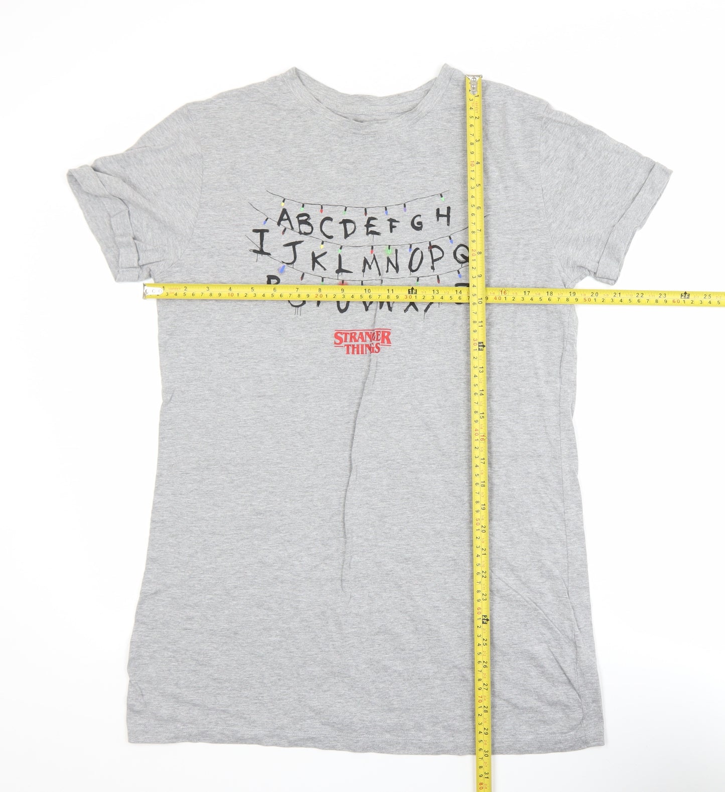 Stranger Things Women's Grey XS Short Sleeve Cotton T-Shirt