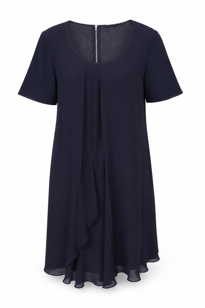 French Connection Women's Blue Size 16 Shift Dress Short Sleeve