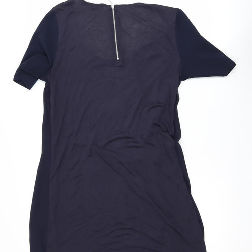 French Connection Women's Blue Size 16 Shift Dress Short Sleeve