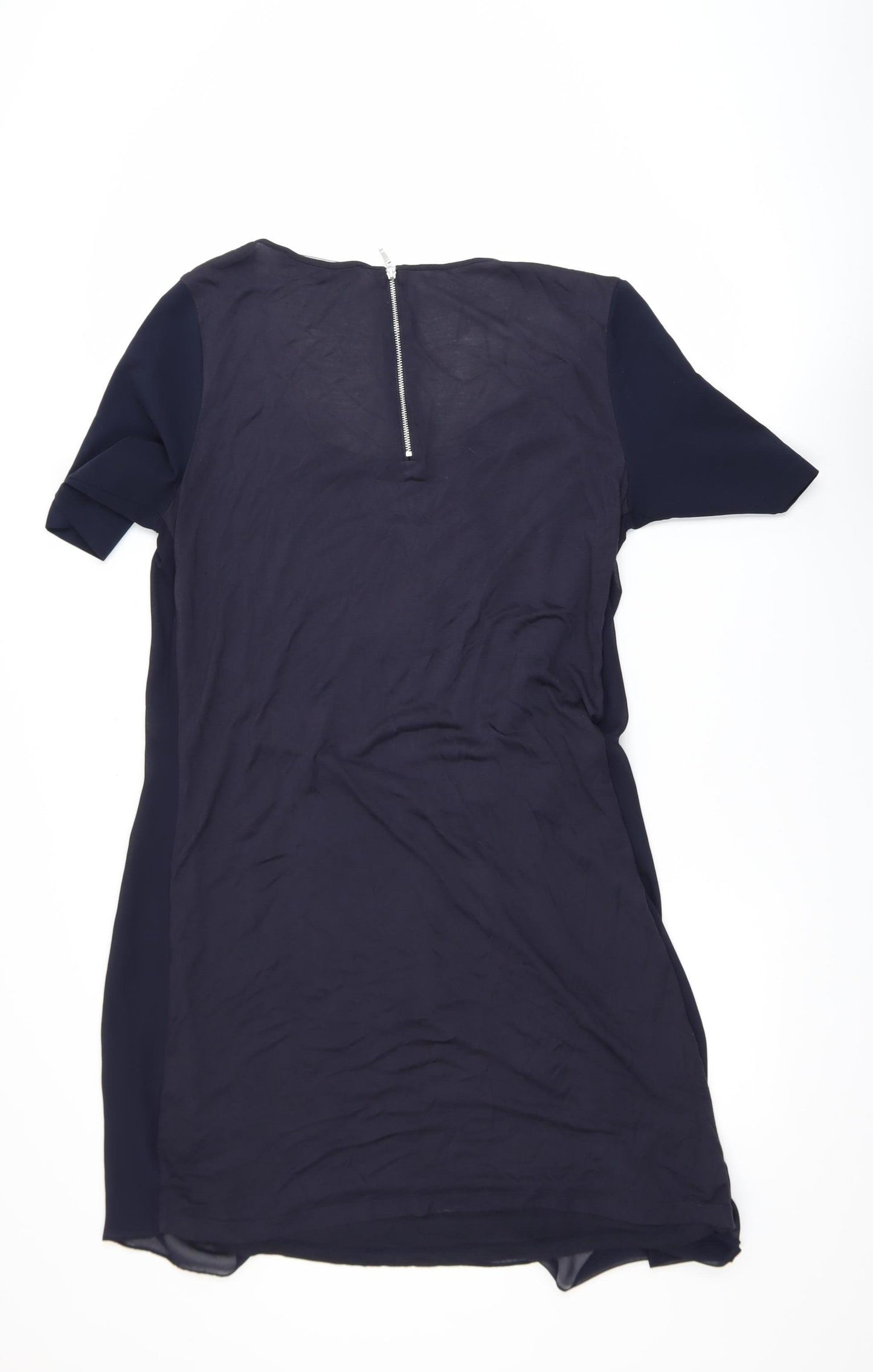 French Connection Women's Blue Size 16 Shift Dress Short Sleeve