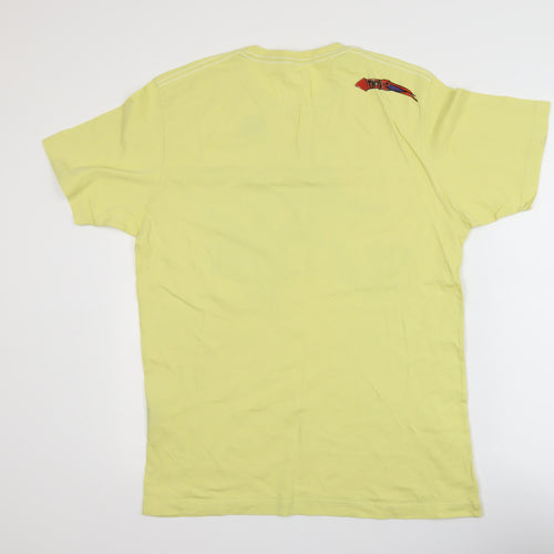 Zara Men Yellow Graphic Cartoon T-Shirt XL Short Sleeve