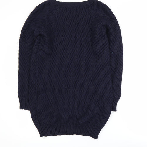 UNIQLO Women's Blue Chunky-Knit Wool Blend Pullover Jumper XS