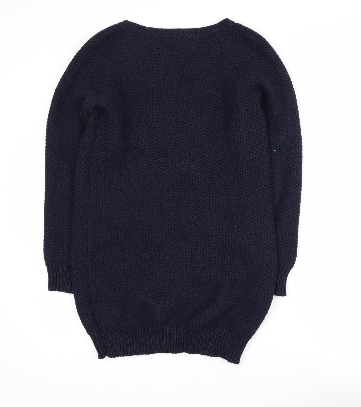 UNIQLO Women's Blue Chunky-Knit Wool Blend Pullover Jumper XS
