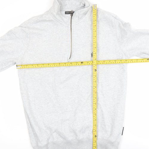 French Connection Men's Grey 1/4 Zip Sweatshirt Size S