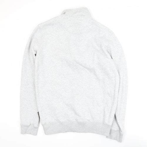 French Connection Men's Grey 1/4 Zip Sweatshirt Size S