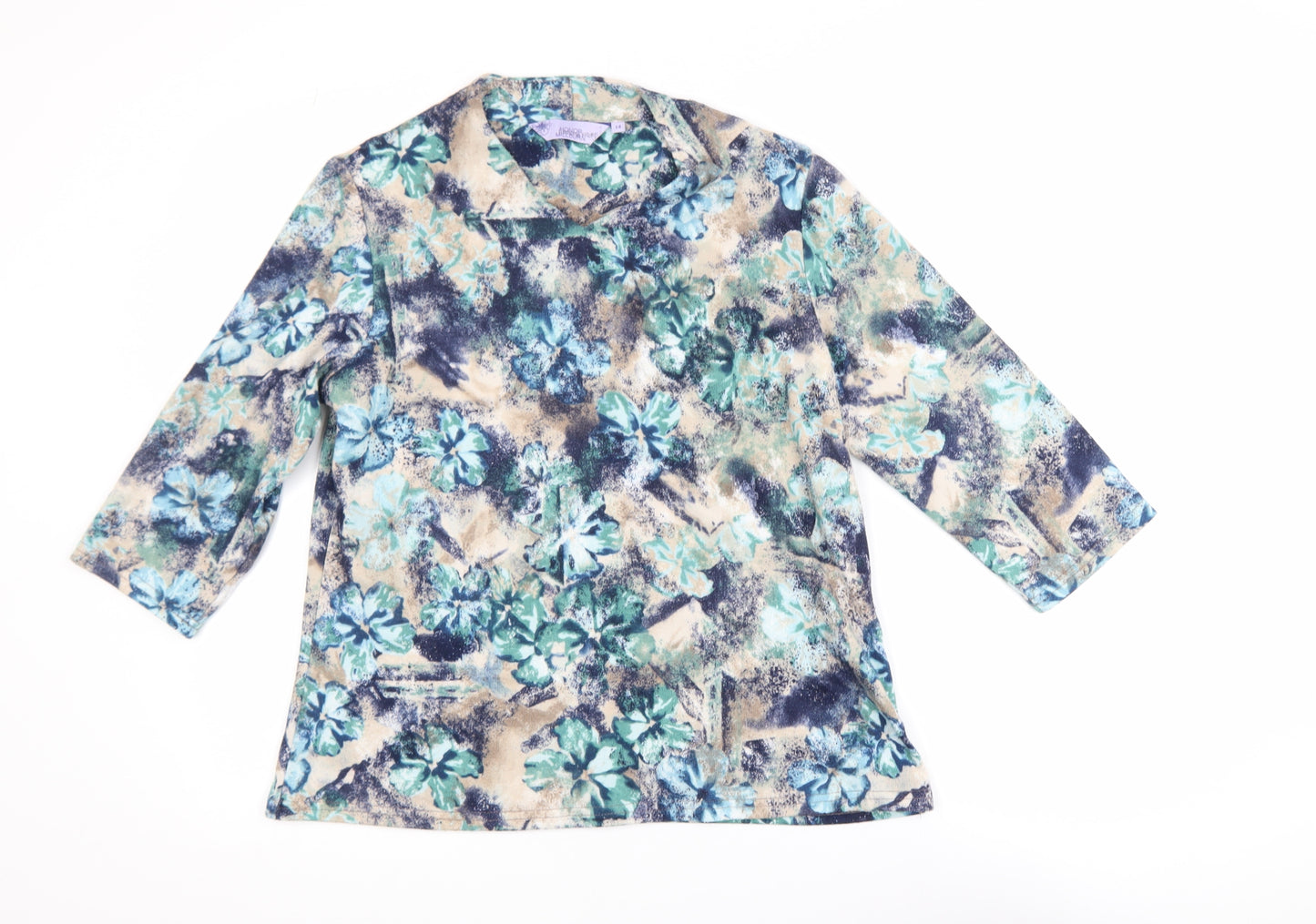 Honor Millburn Women's Multicoloured Floral Tunic Blouse Size 14