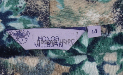 Honor Millburn Women's Multicoloured Floral Tunic Blouse Size 14