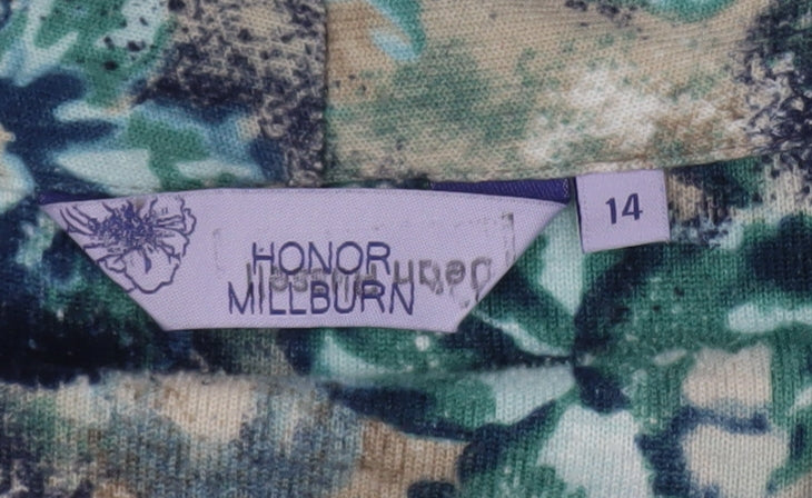 Honor Millburn Women's Multicoloured Floral Tunic Blouse Size 14