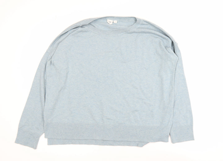 GAP Women’s Blue Cotton Crew Neck Pullover Jumper XL