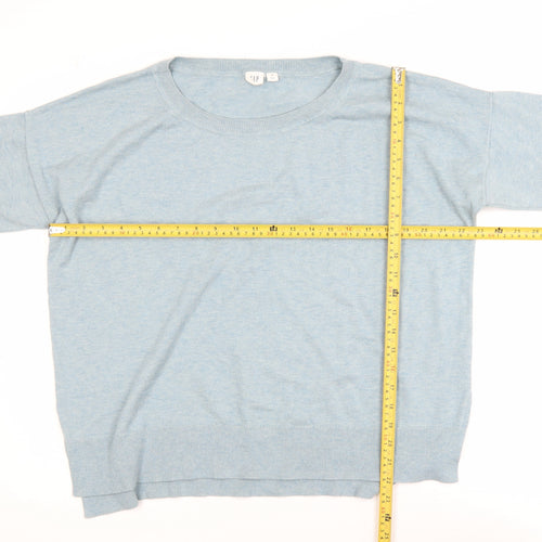 GAP Women’s Blue Cotton Crew Neck Pullover Jumper XL