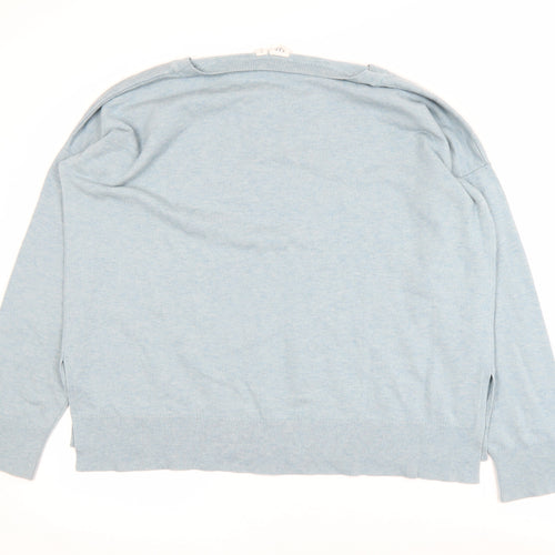 GAP Women’s Blue Cotton Crew Neck Pullover Jumper XL