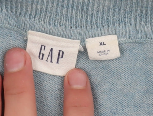 GAP Women’s Blue Cotton Crew Neck Pullover Jumper XL