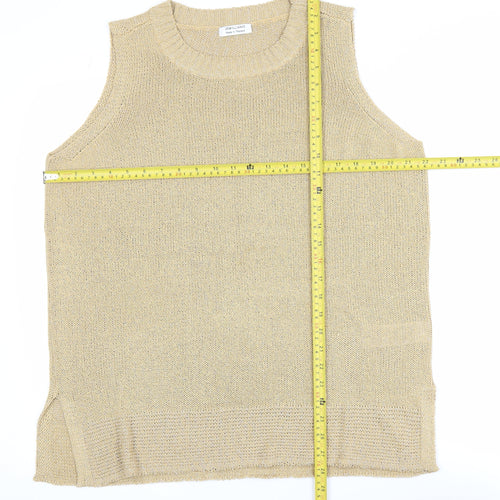 JD Williams Womens Beige Knit Tank Top Size 20 Acrylic Blend