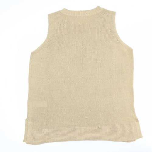 JD Williams Womens Beige Knit Tank Top Size 20 Acrylic Blend