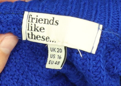 Friends Like These Women’s Blue Roll Neck Knit Jumper Size 20