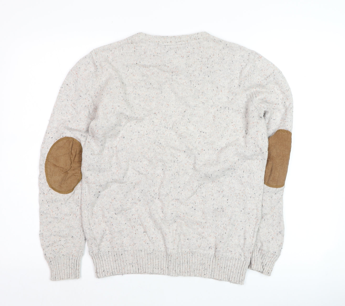 Cedarwood State Men’s Beige Wool Blend Crew Neck Pullover Sweater Medium