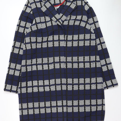 LOOK Magazine for SimplyBe Women's Blue Check Tweed Coat Size 14