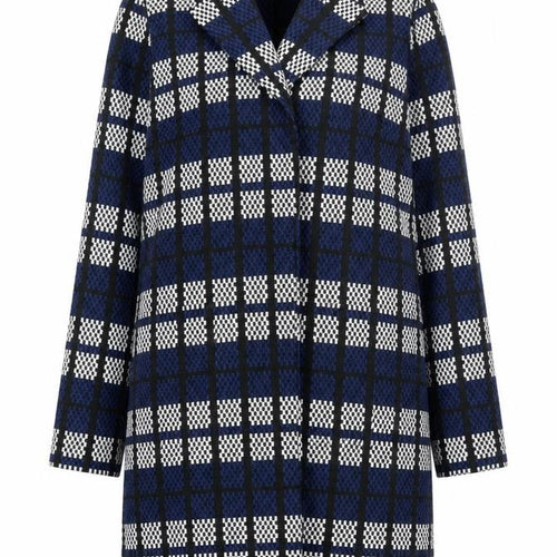 LOOK Magazine for SimplyBe Women's Blue Check Tweed Coat Size 14