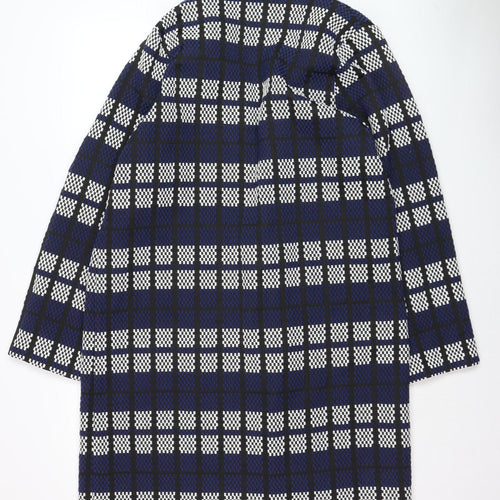 LOOK Magazine for SimplyBe Women's Blue Check Tweed Coat Size 14
