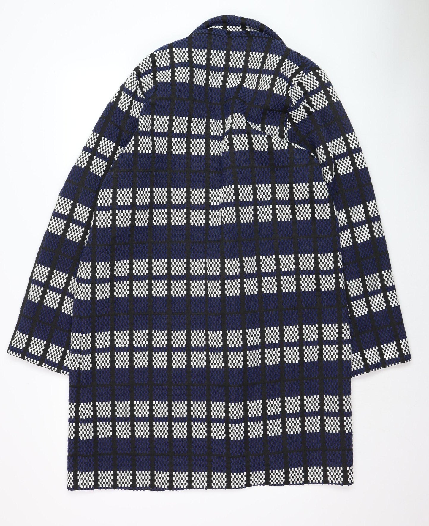 LOOK Magazine for SimplyBe Women's Blue Check Tweed Coat Size 14