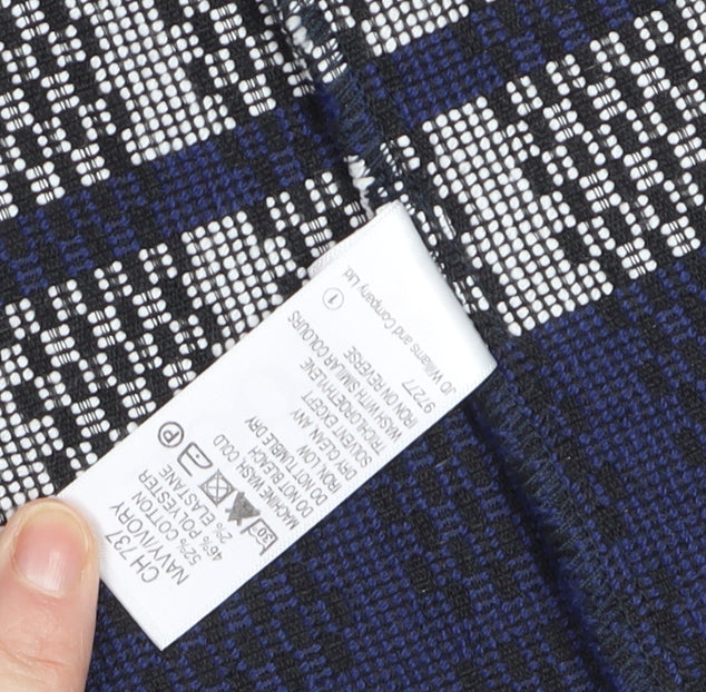 LOOK Magazine for SimplyBe Women's Blue Check Tweed Coat Size 14