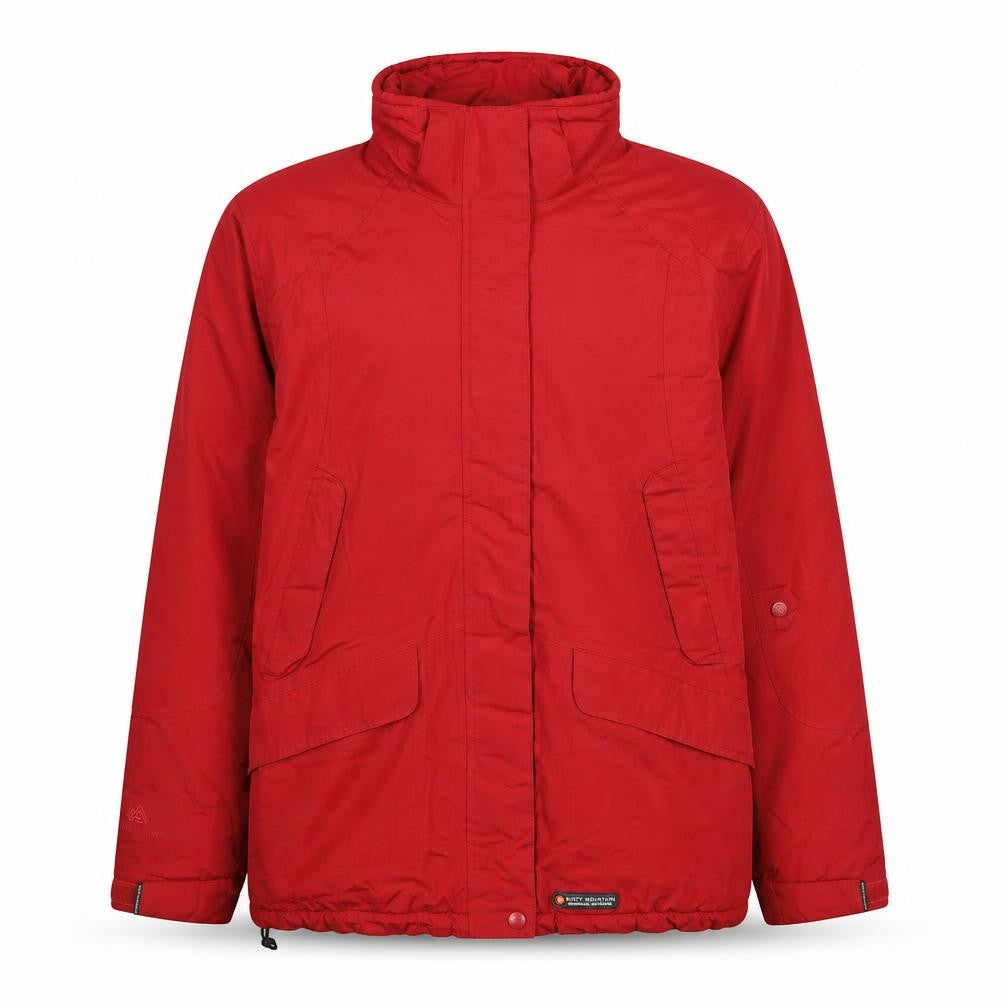 Front view of Misty Mountain Men's Red XL Parka Jacket Water Resistant Winter Coat
