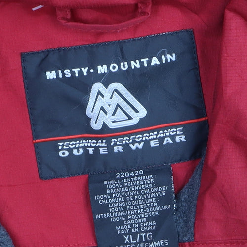 Misty Mountain Men's Red XL Parka Jacket Water Resistant Winter Coat