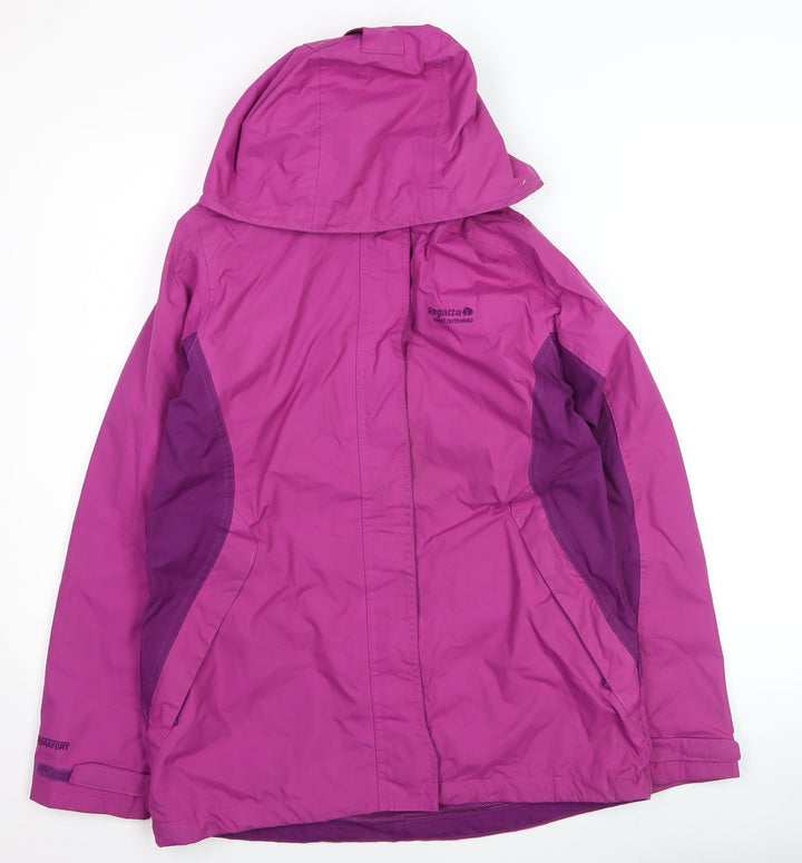 Regatta Womens Purple Waterproof Rain Coat Jacket Size 10