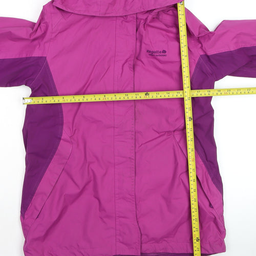 Regatta Womens Purple Waterproof Rain Coat Jacket Size 10