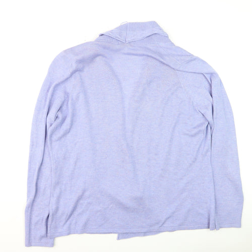 Marks and Spencer Women Purple Size 18 Open Knit Cardigan