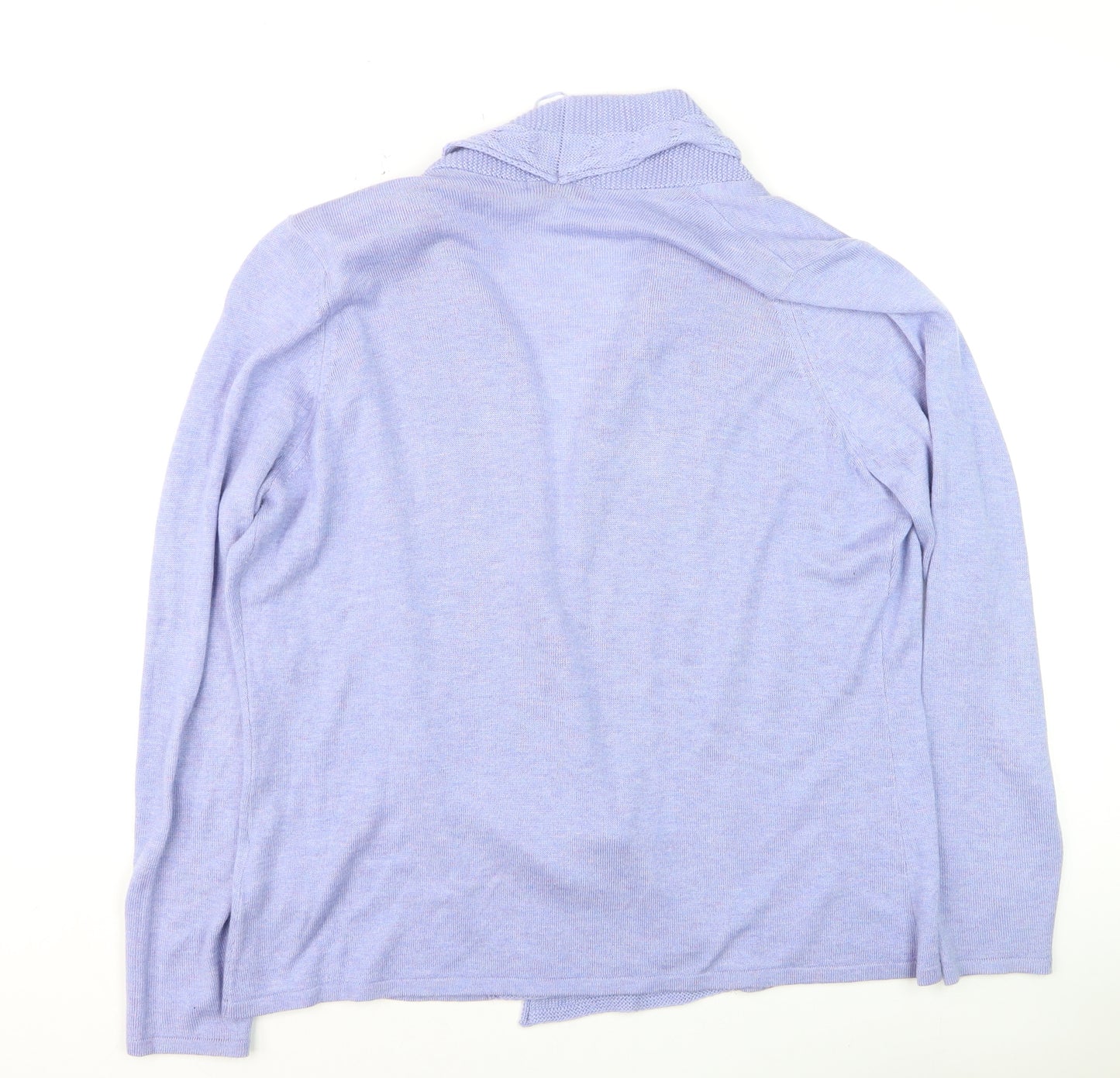 Marks and Spencer Women Purple Size 18 Open Knit Cardigan