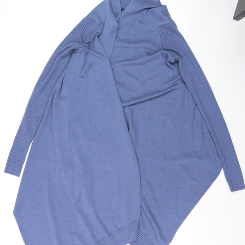 DKNY Womens Blue Knit Open Front Long Sleeve Cardigan Size 12